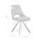 Armen Living Lexi Dining Room Accent Chair in Blue Velvet and Black Finish, PK2 LCLESIBLU - alternate 5